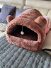 珑小宠猫窝冬天四季通用封闭式猫屋别墅狗窝小型犬加厚猫狗窝猫床猫舍 毛毛虫窝暖冬棕色【L号】 实拍图