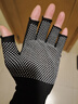 【已售10万 】手套骑行骑自行车半指防滑快递外卖钓鱼男女可触屏 漏五指手套1双【黑色】 均码 实拍图