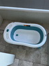 十月结晶婴儿洗澡盆可坐可躺家用大号新生儿童用品可折叠宝宝浴盆格洛里蓝 实拍图