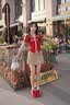 CAMILA KSENIA德训鞋女士2026新款秋季休闲百搭阿甘运动鞋薄款气质拼色平底板鞋 红色 38 实拍图
