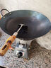荣事达（Royalstar）章丘手工锻打铁锅老式炒锅无涂层不粘炒菜锅圆底燃气灶有盖40cm 实拍图