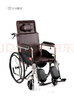 鱼跃(yuwell)手动轮椅车H059B老人半躺护理型带坐便椅餐板钢管可折叠 实拍图