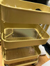 宜家（IKEA）拉斯克家居小推车三层置物架移动茶水桌客厅咖啡桌厨房储物收纳架 【升级款】米色黄色小号 28*38*61cm 实拍图