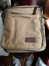 新潮代单肩包男帆布大容量休闲潮流运动学生斜挎包男士多功能户外邮差包 加大号咖啡色【可放A4书本/13英寸平板】 实拍图