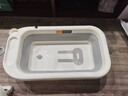 十月结晶婴儿洗澡盆新生儿大号可折叠宝宝无线数显浴盆+浴架月魄灰 实拍图