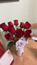 红色单头玫瑰10枝 实拍图