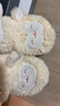 名创优品（MINISO）羊咩咩棉拖鞋女冬季包跟家居室内厚底月子毛毛拖黄色38-39 实拍图