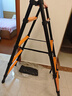 欧因可行走人字梯子多功能家用折叠伸缩梯铝合金加厚工程便携升降木U 不锈钢行走梯2.0米【加厚防晃】 实拍图