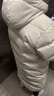 优衣库童装男童女童高级保暖羽绒大衣外套长款羽绒服478153 01 乳白色 160 实拍图