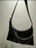 CHARLES&KEITH柔软拉链式褶皱单肩包腋下包包女包女士生日新年礼物CK2-40782472 Noir黑色 S 实拍图