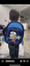 新款幼儿园书包宝宝卡通奥特曼硬壳小双肩包儿童蛋壳小背包包 藏蓝色大号带挂件 实拍图