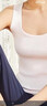 宜而爽【100%纯棉】女士背心罗纹打底衫修身无袖全棉T恤短袖上衣 实拍图