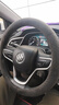 四万公里汽车方向盘套四季通用翻毛皮保护套新款麂皮绒车把套O型-黑色红标 实拍图