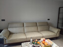 顾家家居（KUKA）实木沙发客厅2025新款新中式北欧羽毛白蜡木直排真皮沙发栖木1393 【柔空白】大三人位3.08m 实拍图