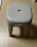 禧天龙塑料凳子方凳高凳加厚耐磨家用餐椅浴室凳节节高凳 冰河灰 1个装 实拍图