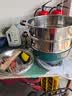 榜一鸣电炒锅不粘锅一体插电食品级多功能家用炒菜锅加深大功率2100W一锅多用蒸炒煎炸不锈钢便携电火锅 40cm带两个笼不粘锅（四按键8-11人用） 实拍图