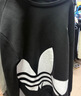 adidas经典时尚宽松抓绒圆领卫衣套头衫男女秋季阿迪达斯三叶草 黑色 M 实拍图