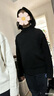 优衣库合作款/男装女装高领针织衫/长袖毛衣毛衫479733 09 黑色 S /165/84A 实拍图