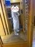 鸭鸭（YAYA）王一博同款冰壳3.0羽绒服男女长款过膝户外极寒加厚情侣保暖外套 米白色YE4B001056A S (165) （建议90-115斤） 实拍图