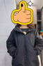 鸭鸭（YAYA）王一博同款羽绒服女士短款2025秋冬新款时尚保暖男厚外套夹克YX 黑色 M 110-130斤 实拍图