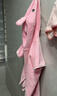 洁丽雅（Grace）7A抗菌儿童浴巾斗篷带帽浴袍吸水宝宝洗澡厚男女童可穿可裹 粉色 实拍图