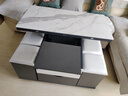 我爱川威可升降茶几餐桌两用现代简约家用客厅小户型多功能折叠移动茶几桌 包安装【雪山白岩板+灰柜体】 100*50cm 实拍图