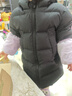 保姆鹅  【风墙】儿童羽绒服宝宝中长款护脸加厚外套保暖童装[NG2664] 炭黑 120 实拍图