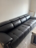 卡尔适黑色真皮沙发客厅2025新款小户型调节大象耳朵意式直排沙发花弄影 3.1米多人位（头靠可调节） 【旗舰版·云端坐感】2.8mm加厚半青头层牛皮 实拍图