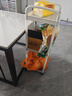 京东物流 落地小推车置物架家用玩具零食办公桌卫生间厨房储物架 白色三层 实拍图