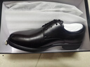 京东京造【头层牛皮】皮鞋男面试正装鞋光面系带真皮婚鞋黑色40 实拍图