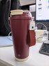 京东京造 保温杯 双饮口咖啡杯【陶瓷内胆-316不锈钢】 红色500ml 实拍图