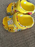 巴布豆儿童拖鞋宝宝洞洞鞋女童男童凉拖鞋婴幼儿小童室内防滑家居沙滩鞋 黄色（尺码偏大选小一码） 18 内长14cm 适合脚长13-13.5cm 实拍图