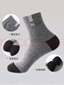 浪莎袜子男秋冬纯棉抑菌防臭运动袜男士袜子全棉吸汗舒适中筒男袜6双 实拍图