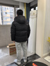 波司登（BOSIDENG）【新年联名】25新款羽绒服商场男女同款运动短款学生面包服外套 黑色8056 【无袖标】 XL 175/96A 体重约130-140斤 实拍图