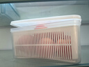 家の物语（KATEI STORY）日本沥水保鲜盒双层冰箱水果盒食品级洗菜篮带盖篮果蔬收纳盒3L 实拍图