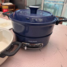 摩飞电器（Morphyrichards） 多功能锅电火锅家用分体式鸳鸯火锅电炒锅烧烤肉蒸煮炒煎电煮锅MR9087 3L 轻奢蓝【标配+鸳鸯锅】 实拍图
