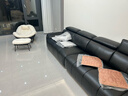 卡尔适黑色真皮沙发客厅2025新款小户型调节大象耳朵意式直排沙发花弄影 3.4米多人位（头靠可调节） 【旗舰版·云端坐感】3.0mm超厚半青头层牛皮 实拍图