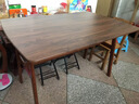 莱美汇餐桌小户型家用现代简约餐桌椅休闲快餐厅桌椅组合饭桌长方形桌子 胡桃色120*60 单桌 实拍图