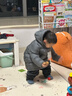 保姆鹅  【风墙】儿童羽绒服宝宝中长款护脸加厚外套保暖童装[NG2664] 炭黑 120 实拍图