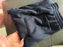 优衣库男装女装针织舒适九分裤/摇粒绒内里长裤裤子479933 483658 483658/09黑色 L 实拍图
