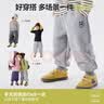 嘟嘟家儿童加绒裤子秋冬男童加厚卫裤冬装宝宝休闲裤女童棉裤冬 灰色100 实拍图