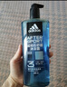 阿迪达斯（adidas）男士沐浴露洗发水洗面奶三效合一 游泳去氯保湿 冰点热情套装1.2L 实拍图
