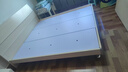 全友家居 床原木风现代简约主卧室双人大床1.8x2米家用高脚板式床家具 实拍图
