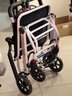 京巧铝合金轮椅小型轻便折叠老人手推车专用出行便携式轮椅旅行代步车 实拍图