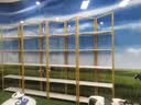 喆威 铁艺办公屏风隔断墙奖牌证书展示架置物架书架花架定制 六扇四层270*36*180cm浅胡桃黑架 实拍图