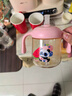 贝亲儿童牛奶杯1-3岁宝宝喝水喝奶PPSU直饮奶瓶双吸管水杯 粉色330mL 实拍图