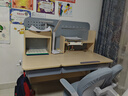 思鹿法国silux儿童学习桌灯一体家用可升降实木小学生写字书桌椅套装 【灰色1.2M套装】一键解锁追背椅 实拍图