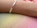 周大生新年礼物足银手镯S990实心开口银手镯繁花生日礼物送女友约31±1g 实拍图