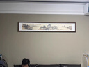 良木新中式窄长条装饰画客厅风景挂画大气沙发背景墙壁画茶室山水国画 A+G-山水两联 21*160CM 棕木色框 布艺画 实拍图