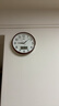 康巴丝（Compas）挂钟客厅静音走时简约日历石英钟表挂墙时钟 c2855Y 咖木色26cm 实拍图